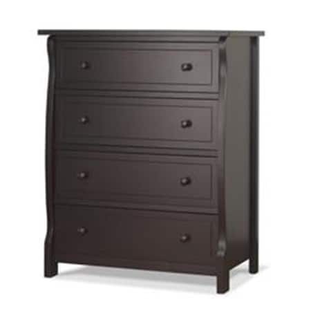 Sorelle Furniture Princeton Elite 4 Drawer Dresser, Espresso 1110-E
